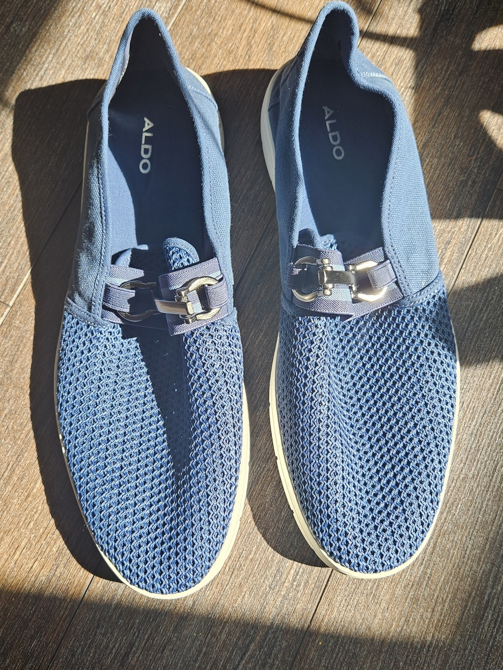 ALDO Men's Blue Knit Slip-On Sneakers